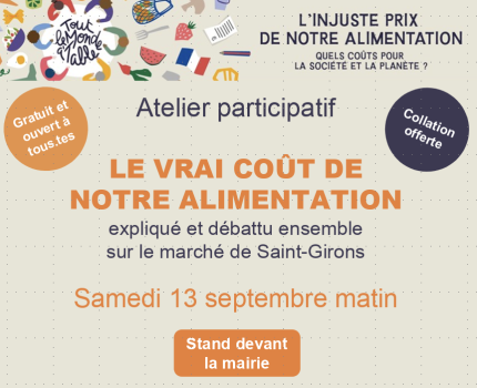Atelier-débat « Le vrai coût de notre alimentation »