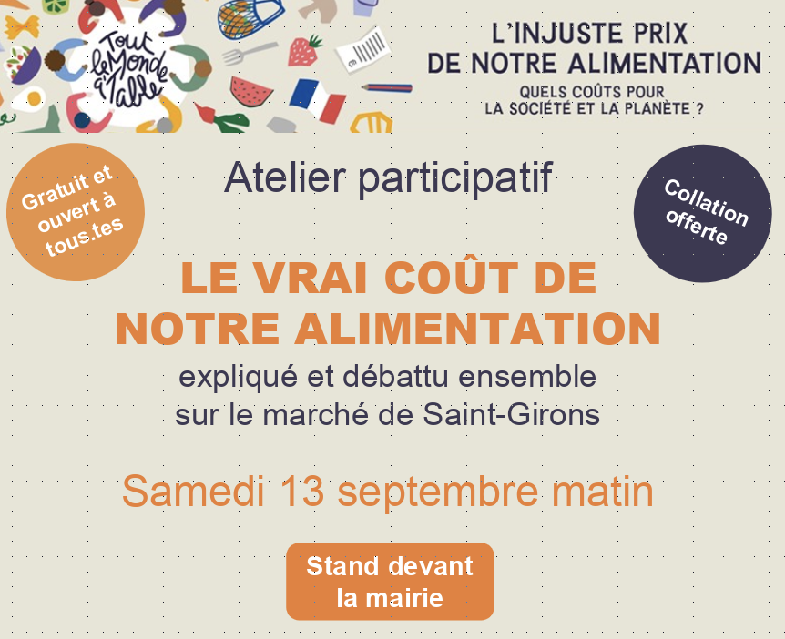 Atelier-débat « Le vrai coût de notre alimentation »